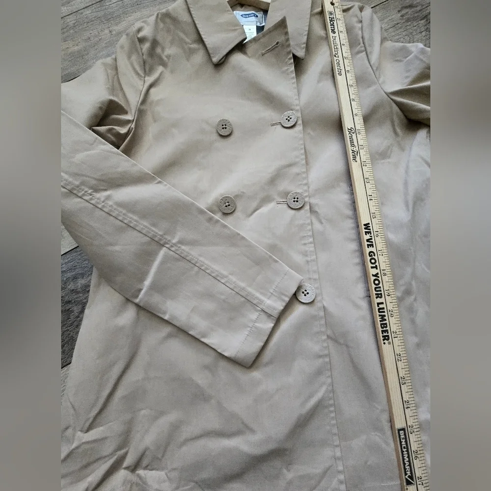Old Navy Tan Medium Womens Trench Coat, Excellent Condition - Picture 8 of 10